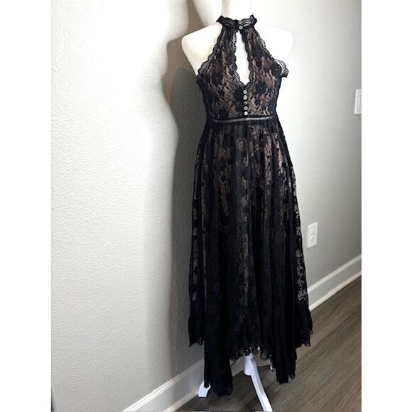 Mia Joy Fairy Goth Black Lace Tiered Ruffle Dress Size Small - Picture 8 of 16
